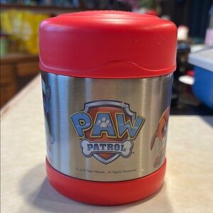 Paw Patrol Red and Silver Food Storage Container Thermos